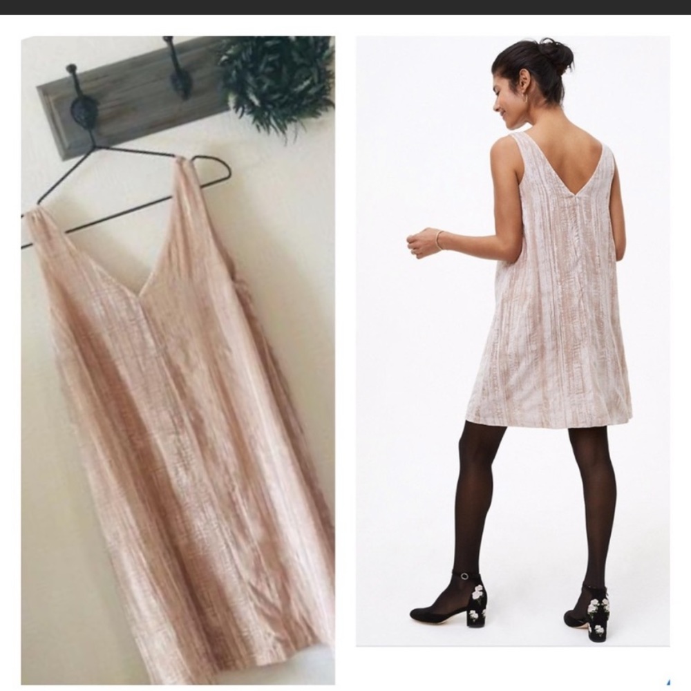 Loft crushed velvet dress